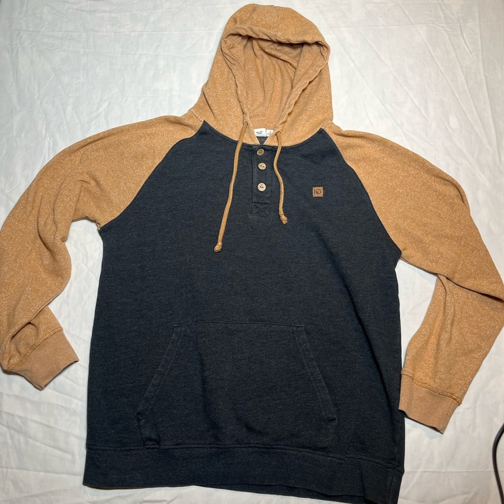 Ten tree Two-Tone Black and Tan Hoodie size L. Corked line